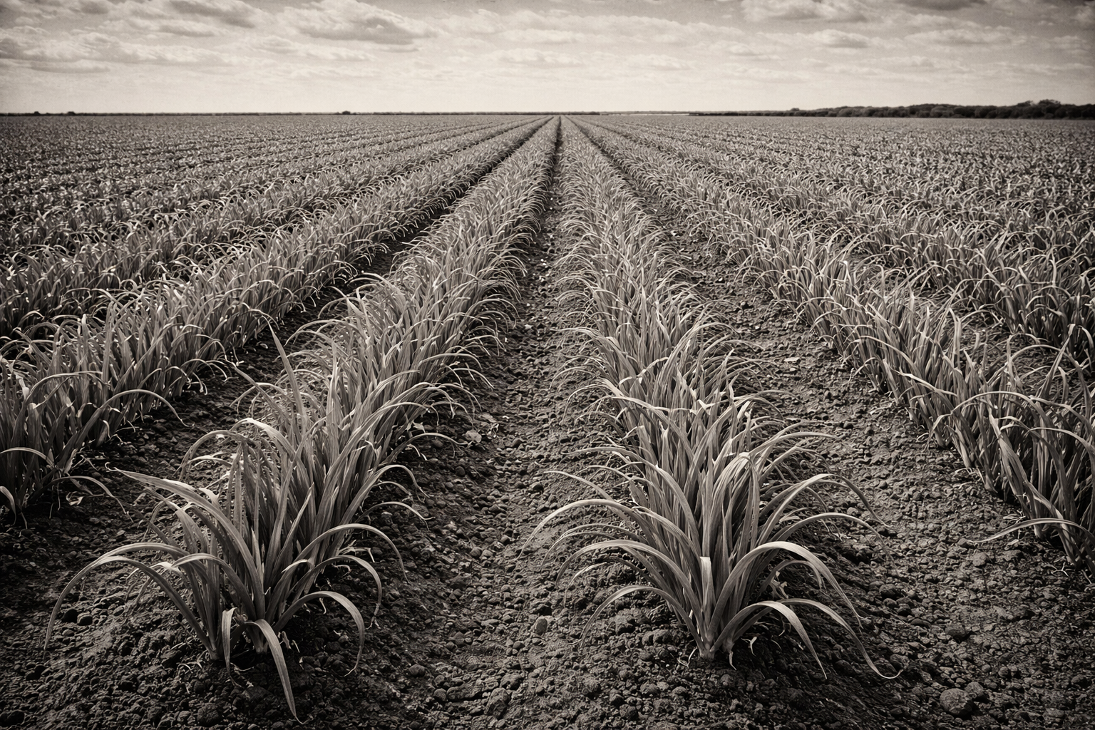 campo ajos balnco y negro